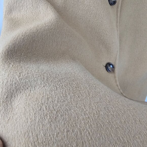 Womens 2 Business Casual Fall Winter Harvest Office Overcoat Tan & Other Stories - Picture 7 of 11